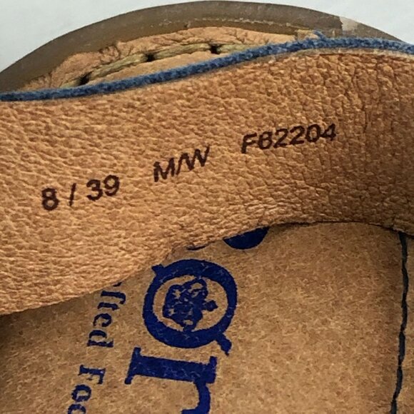 Born Women's Size 8 Jamez Blue Leather Open Toe Ankle Strap Casual Sandals - Picture 14 of 15